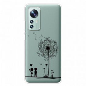 Hoesje voor Xiaomi 12 Pro Siliconen Paardebloemen