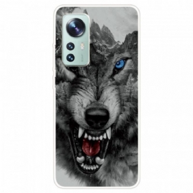 Hoesje voor Xiaomi 12 Pro Siliconen Wolf