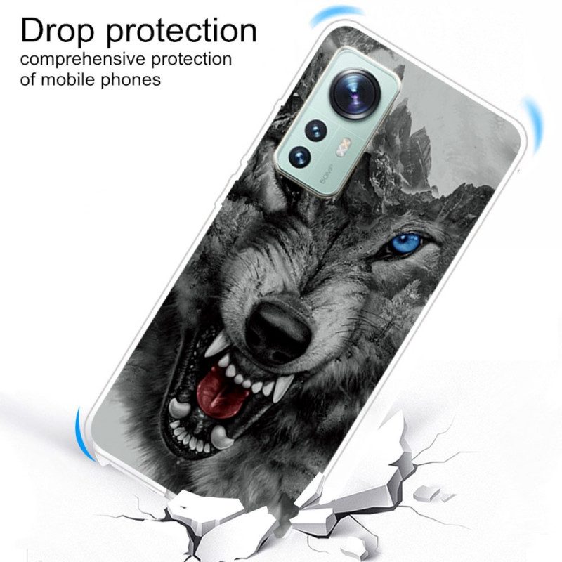 Hoesje voor Xiaomi 12 Pro Siliconen Wolf