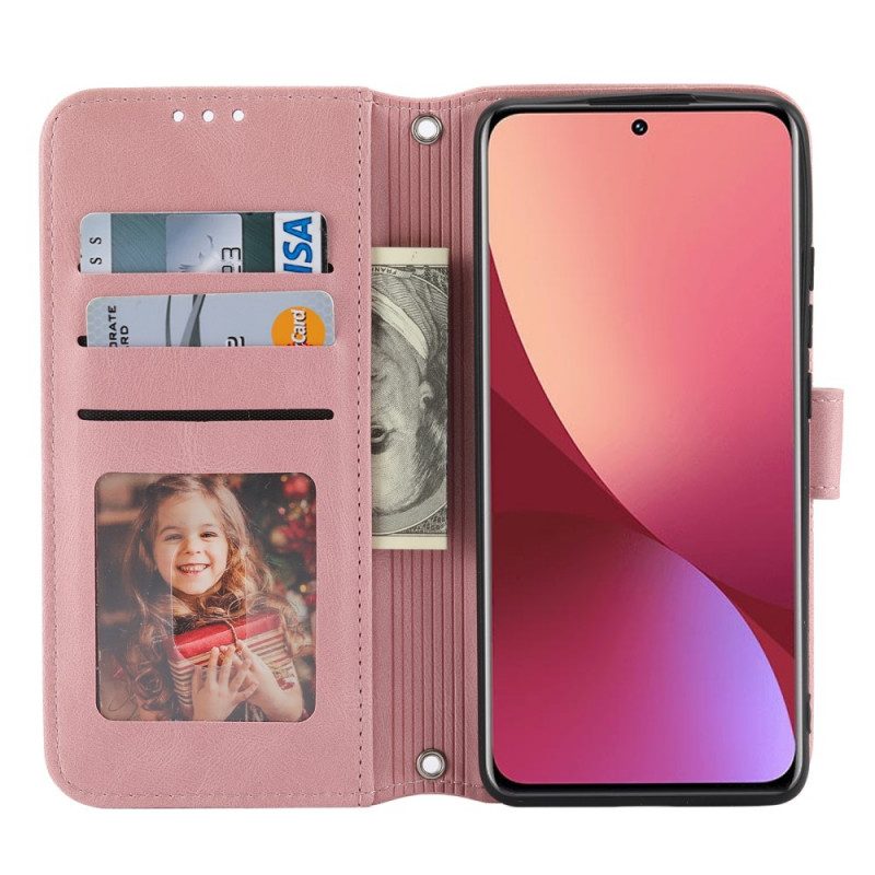 Leren Hoesje voor Xiaomi 12 Pro Met Ketting Patroon Met Bandjes