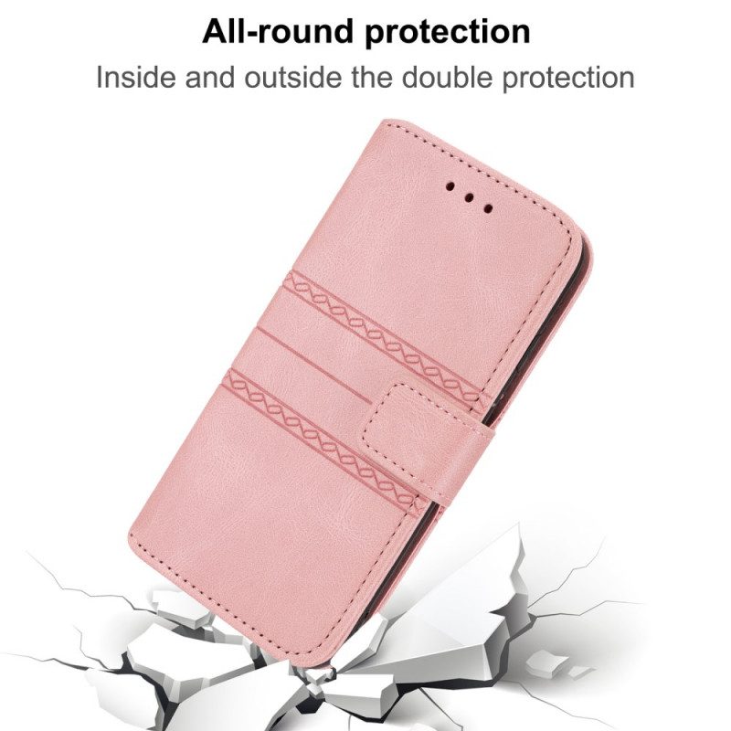 Leren Hoesje voor Xiaomi 12 Pro Met Ketting Patroon Met Bandjes