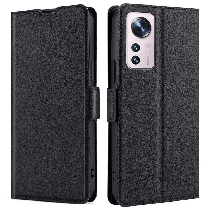 Leren Hoesje voor Xiaomi 12 Pro Ultrafijne Lederen Stijl