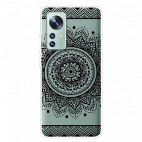 Telefoonhoesje voor Xiaomi 12 Pro Siliconen Mandala Zwart