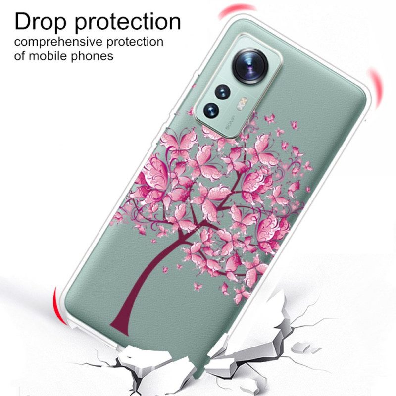 Telefoonhoesje voor Xiaomi 12 Pro Siliconen Roze Boom