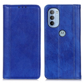 Bescherming Hoesje voor Moto G41 / G31 Folio-hoesje Elegantie Split Litchi Leer