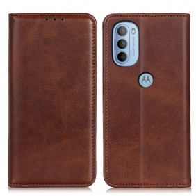 Bescherming Hoesje voor Moto G41 / G31 Folio-hoesje Lychee Splitleer