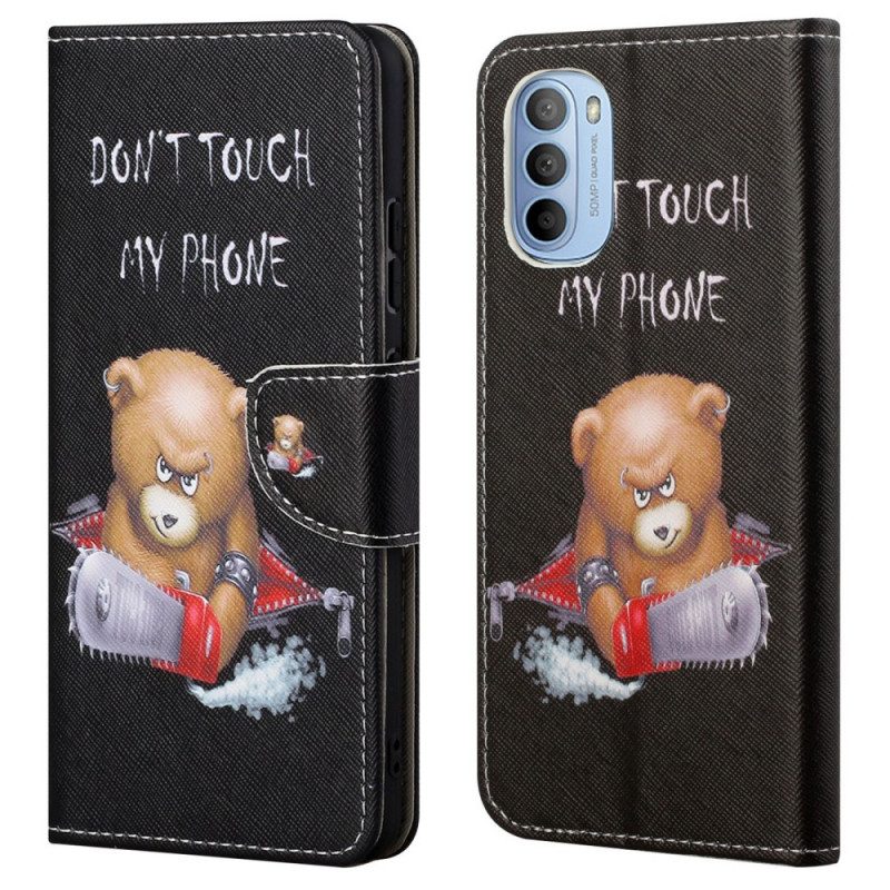 Flip Case voor Moto G41 / G31 Gevaarlijke Beer