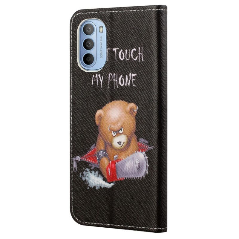 Flip Case voor Moto G41 / G31 Gevaarlijke Beer