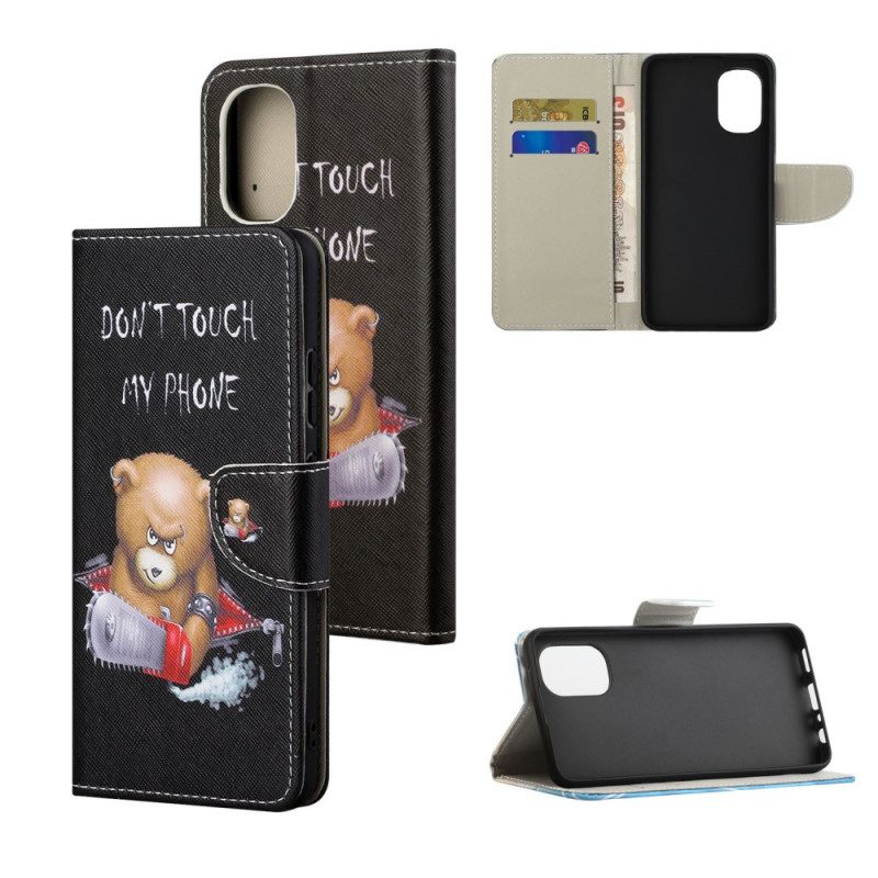 Flip Case voor Moto G41 / G31 Gevaarlijke Beer