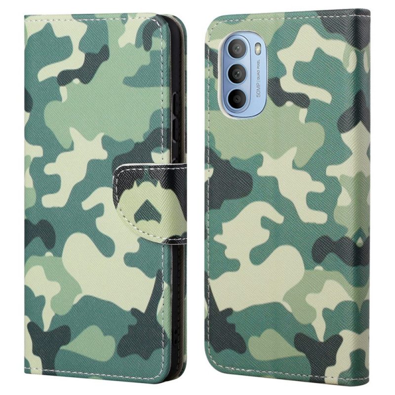 Flip Case voor Moto G41 / G31 Militaire Camouflage