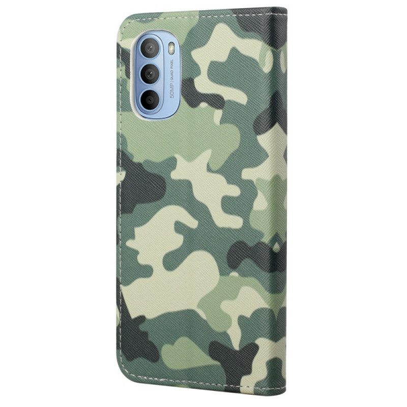 Flip Case voor Moto G41 / G31 Militaire Camouflage