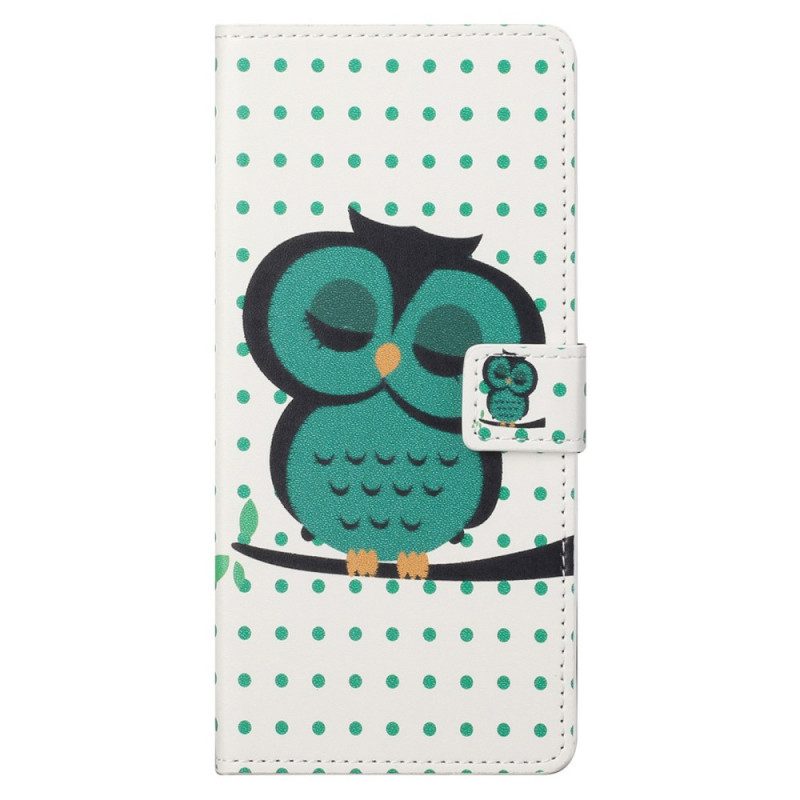 Flip Case voor Moto G41 / G31 Slapende Uil