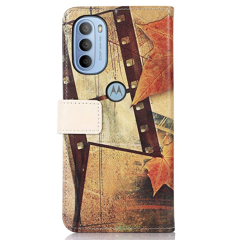 Folio-hoesje voor Moto G41 / G31 Eiffeltoren In De Herfst