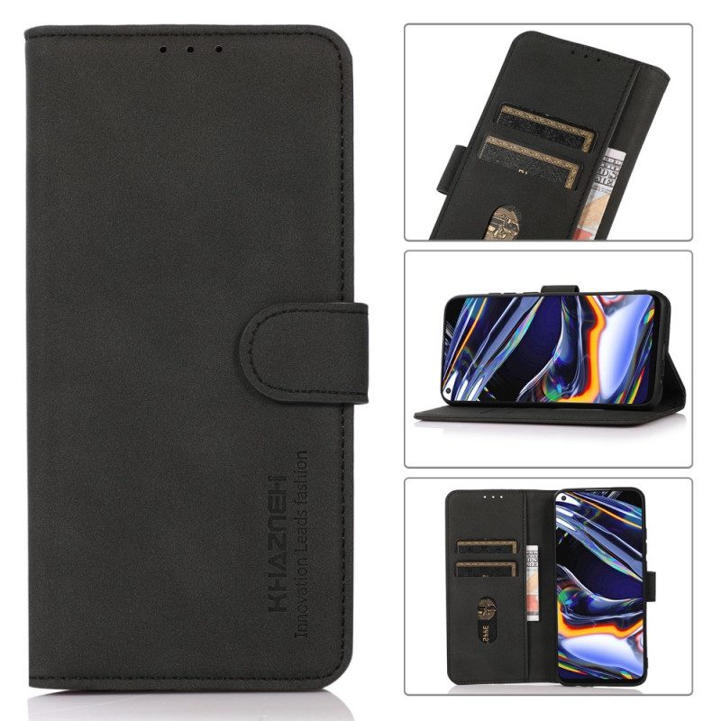 Folio-hoesje voor Moto G41 / G31 Khazneh Modieus Leereffect