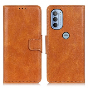 Folio-hoesje voor Moto G41 / G31 Omkeerbare Sluiting Met Leereffect