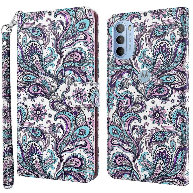 Folio-hoesje voor Moto G41 / G31 Paisley