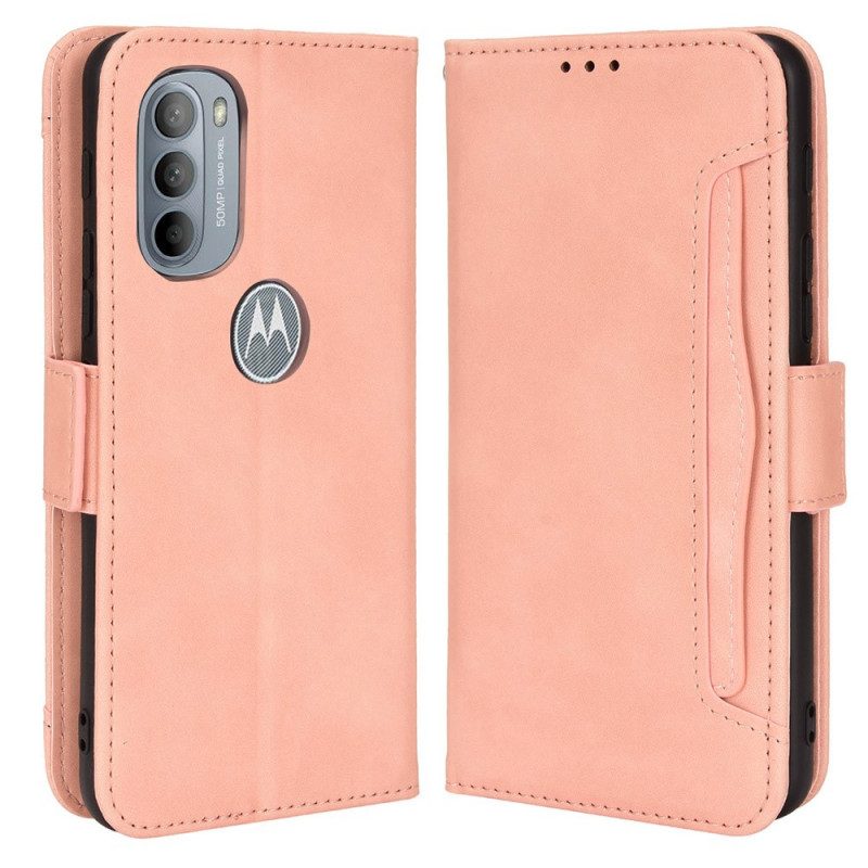 Folio-hoesje voor Moto G41 / G31 Premier Class Met Meerdere Kaarten