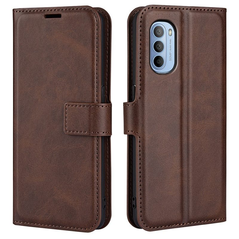 Folio-hoesje voor Moto G41 / G31 Slank Extreem Leereffect