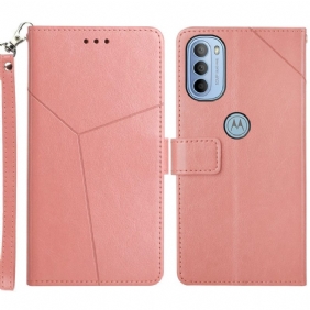 Folio-hoesje voor Moto G41 / G31 Stijl Leer Geo Y Design