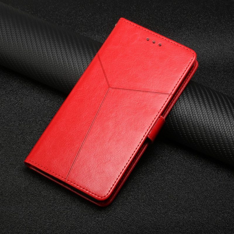 Folio-hoesje voor Moto G41 / G31 Stijl Leer Geo Y Design