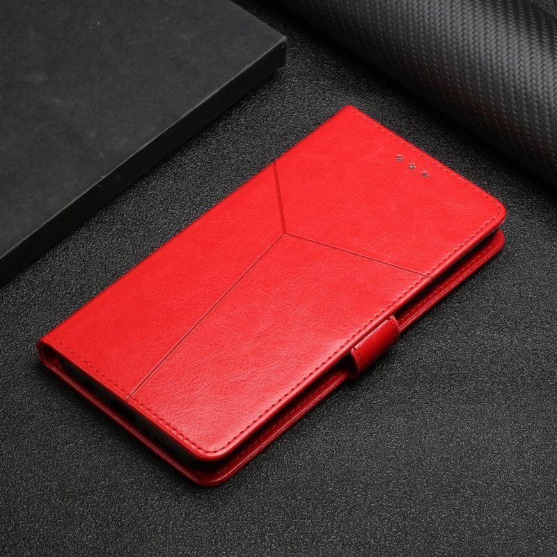 Folio-hoesje voor Moto G41 / G31 Stijl Leer Geo Y Design