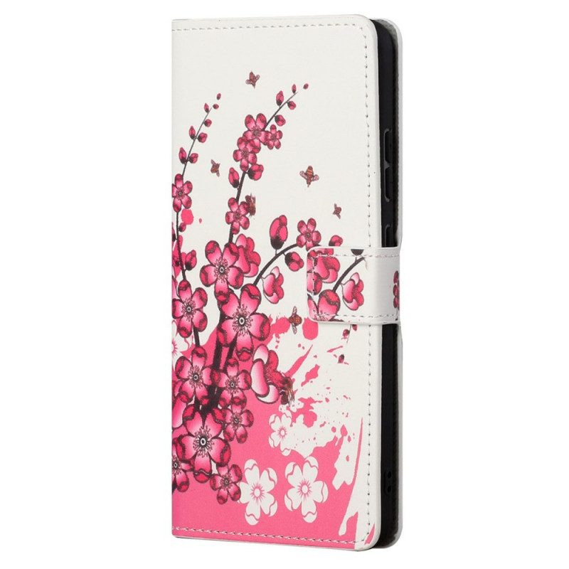 Folio-hoesje voor Moto G41 / G31 Tropische Bloemen