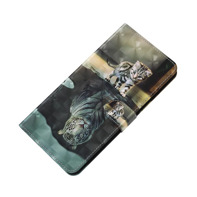 Leren Hoesje voor Moto G41 / G31 Ernest De Tijger