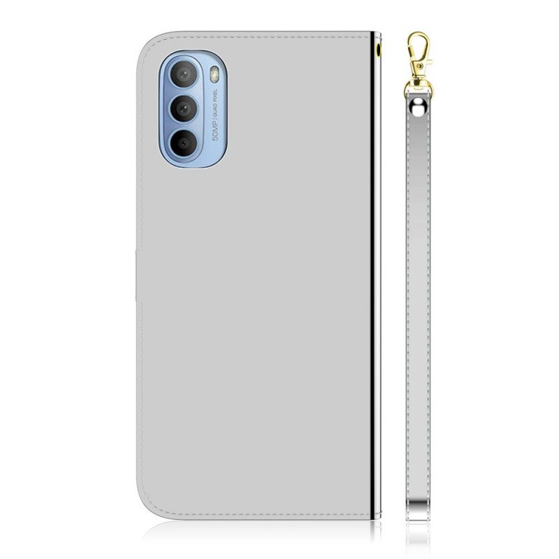 Leren Hoesje voor Moto G41 / G31 Spiegelhoes Van Imitatieleer