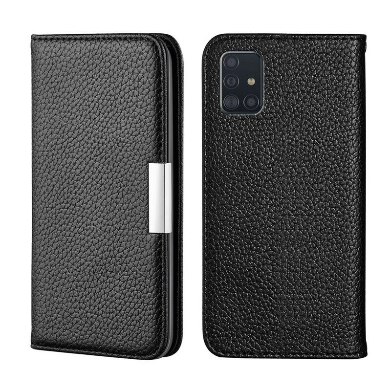 Bescherming Hoesje voor Samsung Galaxy A51 Folio-hoesje Imitatieleer Litchi Ultra Chic