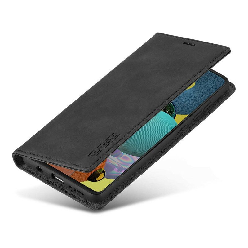 Bescherming Hoesje voor Samsung Galaxy A51 Folio-hoesje Lc.imeeke Ledereffect