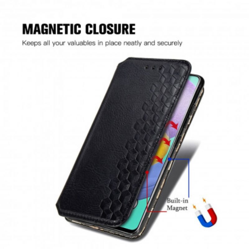 Bescherming Hoesje voor Samsung Galaxy A51 Folio-hoesje Leereffect Diamanttextuur