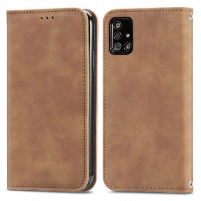 Bescherming Hoesje voor Samsung Galaxy A51 Folio-hoesje Vintage Kunstleer