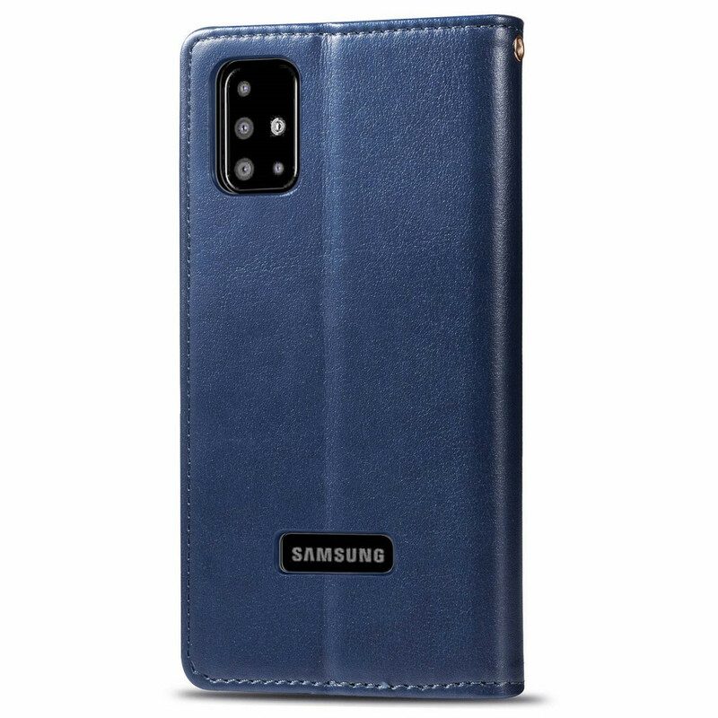 Flip Case voor Samsung Galaxy A51 Kunstleer En Vintage Sluiting