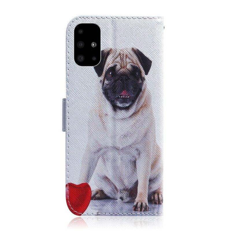 Flip Case voor Samsung Galaxy A51 Mops Hond