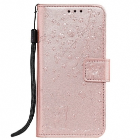 Folio-hoesje voor Samsung Galaxy A51 Met Ketting Lanyard Dagdroom