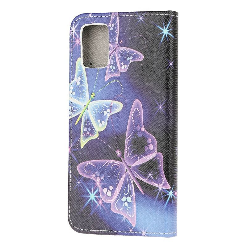 Folio-hoesje voor Samsung Galaxy A51 Neonvlinders