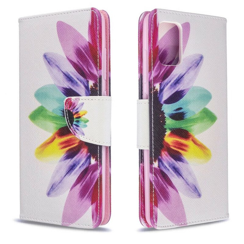 Folio-hoesje voor Samsung Galaxy A51 Waterverf Bloem