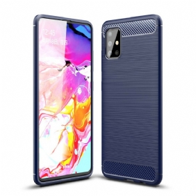 Hoesje voor Samsung Galaxy A51 Geborstelde Koolstofvezel