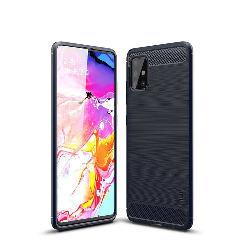 Hoesje voor Samsung Galaxy A51 Mofi Geborsteld Koolstofvezel