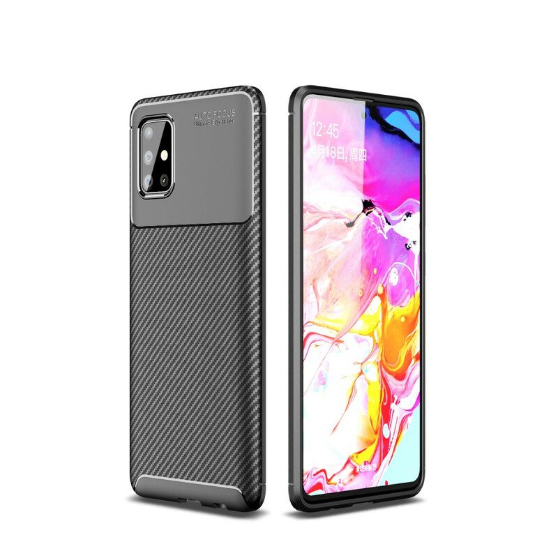 Telefoonhoesje voor Samsung Galaxy A51 Flexibele Koolstofvezeltextuur