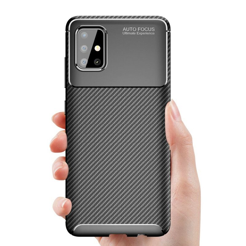 Telefoonhoesje voor Samsung Galaxy A51 Flexibele Koolstofvezeltextuur