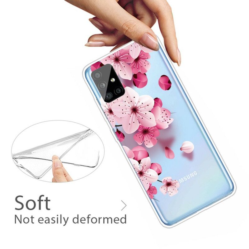 Telefoonhoesje voor Samsung Galaxy A51 Kleine Roze Bloemen