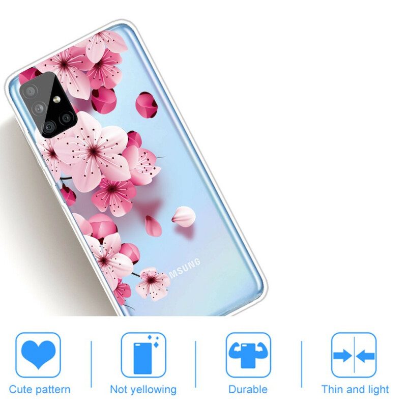 Telefoonhoesje voor Samsung Galaxy A51 Kleine Roze Bloemen