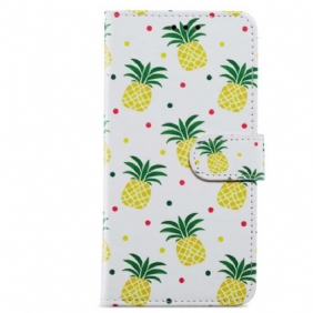 Folio-hoesje voor Google Pixel 7A Met Ketting Ananas Met Bandjes