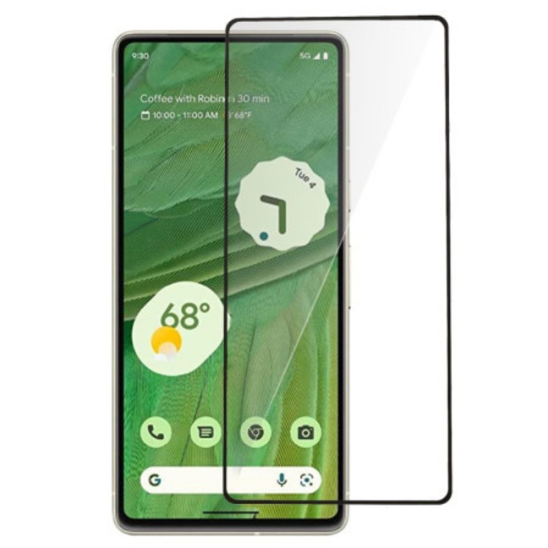 Google Pixel 7A Screenprotector Van Gehard Glas Zwarte Contouren