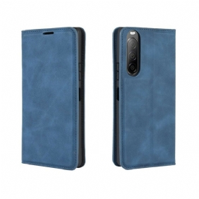 Bescherming Hoesje voor Sony Xperia 10 II Folio-hoesje Zacht Leereffect