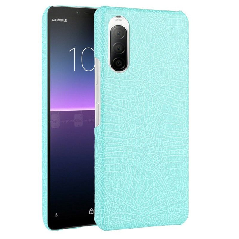 Telefoonhoesje voor Sony Xperia 10 II Krokodillenhuid-effect