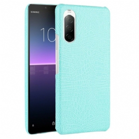 Telefoonhoesje voor Sony Xperia 10 II Krokodillenhuid-effect