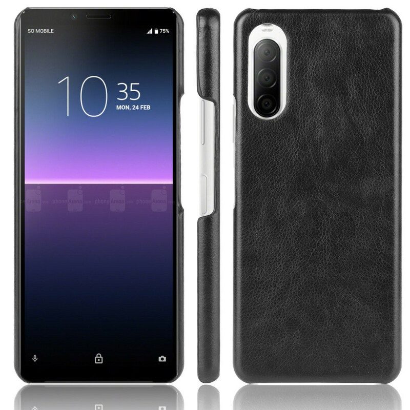 Telefoonhoesje voor Sony Xperia 10 II Litchi-leereffect